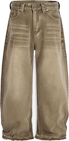 Aelfric Eden Barrel Jeans Retro Loose Jean Pant عريضة الساق الواسعة سراويل الدنيم سراويل الشارع in Saudi Arabia