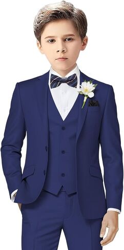 Boys Suits Formal Tuxedo Suits for Boys Wedding Easter Outfits Kids Suit Dress Jacket Vest Pants Tie Set in Kuwait