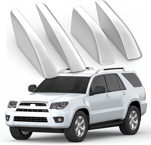 Roof Rack End Caps Fit for Toyota 4Runner 4WD N210 2003 2004 2005 2006 2007 2008 2009 Roof Rack Accessories Roof Rail End Cover Roof Luggage Rail Rack Protection Cover Shell Trim 4 Pcs Black in Saudi Arabia