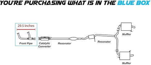 Northeastern Exhaust | Stainless Steel Direct Fit Front Flex Y Pipe Compatible for Acura CL 1999-2003 3.2L | Acura TL 2001-20036 3.2L | Honda Accord 1998-2002 3.0L | Free Gaskets Included in Kuwait