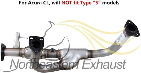 Northeastern Exhaust | Stainless Steel Direct Fit Front Flex Y Pipe Compatible for Acura CL 1999-2003 3.2L | Acura TL 2001-20036 3.2L | Honda Accord 1998-2002 3.0L | Free Gaskets Included in Kuwait