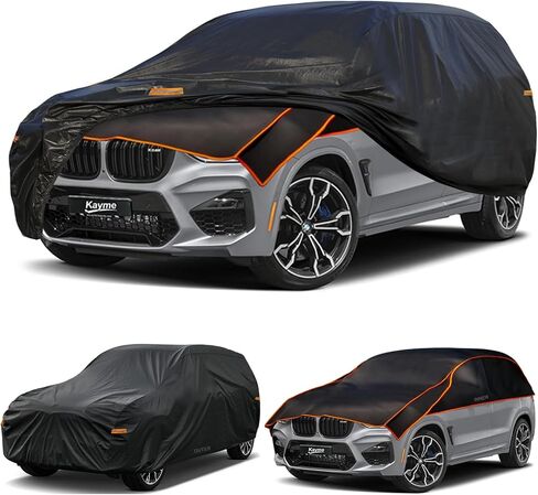 Kayme Hail Protector Car Cover, Anti Hail Multilayer Thickened Full Car Cover,Outdoor Hail Proof Car Cover,Waterproof All Weather with Wind Straps,Fit SUV JEEP (Length up to 190 inch) in Saudi Arabia
