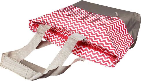 XL Beach Tote Chevron Print Weekender Bag with Mesh Webbed Handles and Outer Zippered Pocket in Saudi Arabia