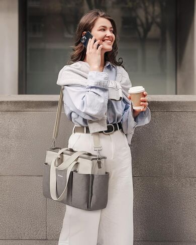 حقيبة حمل G4Free Canvas مع جيوب ، حقيبة حمل متوسطة الحجم Crossbody for Women Zipper Closure in Saudi Arabia