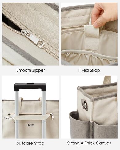 حقيبة حمل G4Free Canvas مع جيوب ، حقيبة حمل متوسطة الحجم Crossbody for Women Zipper Closure in Saudi Arabia