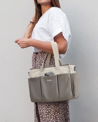 حقيبة حمل G4Free Canvas مع جيوب ، حقيبة حمل متوسطة الحجم Crossbody for Women Zipper Closure in Saudi Arabia