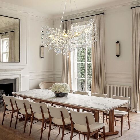 32 inch Crystal Chandelier for Dining Room, Round Gold Tree Branches Chandeliers, Top K9 Crystal Chandelier, Modern Chandeliers for Kitchen,Foyer Entryway,Luxury Adjustable Hanging Chandeliers in Saudi Arabia
