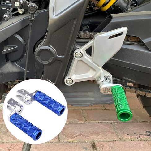 Adjustable Rider Front Footpeg Set (for Kawasaki Vehicle) NINJA ZX-4RR ZX-4R Ninja400 Z400 Ninja500 Z500 e-1 Z e-1 Ninja300 (Black) in Saudi Arabia