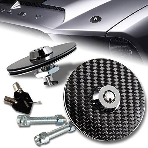 إقران 100 ٪ من ألياف الكربون الحقيقية JDM Racing Style 2.5 بوصة دبابيس مزلاج مع مفاتيح قفل القفل ، ملائمة عالمية لأي سيارة in Saudi Arabia