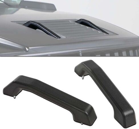 PIT66 BILLET HOOD مقابض متوافقة مع 2003-2009 HUMMER H2 و H2 SUT الأمامي اليسرى المسحوق المغلفة 124898996 in Saudi Arabia