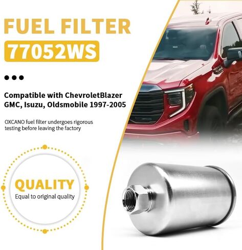 In-Line Fuel Filter G8219 77052WS 33579 Compatible with Chevrolet Blazer, GMC, Isuzu, Oldsmobile 1997-2005 Truck/Passenger Car Fuel Injected Gasoline Engines,PF-2500 in Saudi Arabia