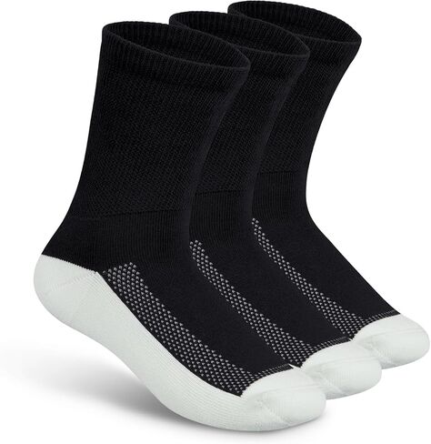 Orthofeet Padded Sole Non-Binding Non-Constrictive Circulation Seam Free Socks, 3 Pack in Saudi Arabia