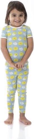 KicKee Pants Short Sleeve Pajama Set (Big Kids) Natural Rose Trellis 14 (Big Kid) in Saudi Arabia