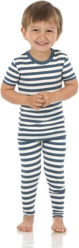 KicKee Pants Short Sleeve Pajama Set (Big Kids) Natural Rose Trellis 14 (Big Kid) in Saudi Arabia