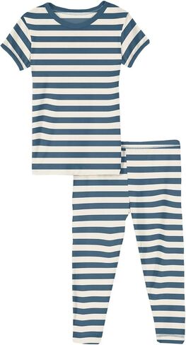 KicKee Pants Short Sleeve Pajama Set (Big Kids) Natural Rose Trellis 14 (Big Kid) in Saudi Arabia