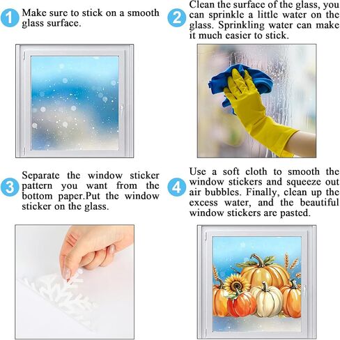 Whaline 6 Sheets Fall Window Clings Fall for يسوع ، لم يترك أبداً عباد الشمس عبر أشارات النافذة القابلة لإعادة الاستخدام لخريف الحصاد كنيسة عيد الشكر الأحد ديكور مدرسة الأحد in Saudi Arabia