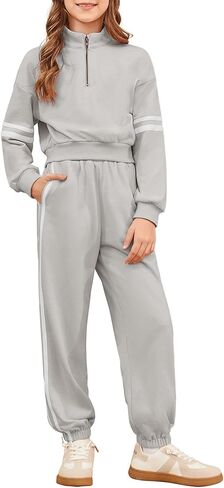 blibean Tween Girls Crop Sweat Suits Fall Pant Sets Size 6-15 Years in Saudi Arabia