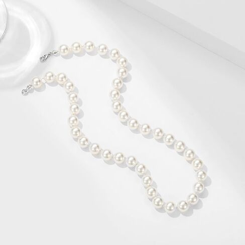 ONLYJUMP 8mm Luxval Pearl Necklaces Choker for Women Pearl Choker Necklace Strands Short Tiny Adjustable Chain Handmade Vintage Jewelry in Saudi Arabia