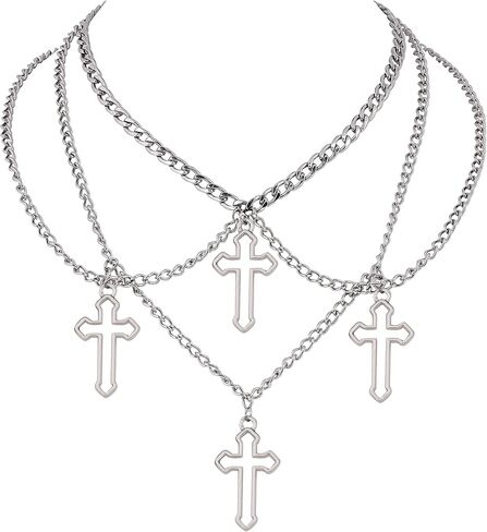 Sacina Gothic Cross Necklace, Cross Goth Necklace, Halloween Christmas New Year Jewelry Gift For Women in Saudi Arabia