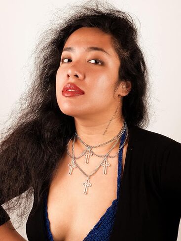 Sacina Gothic Cross Necklace, Cross Goth Necklace, Halloween Christmas New Year Jewelry Gift For Women in Saudi Arabia
