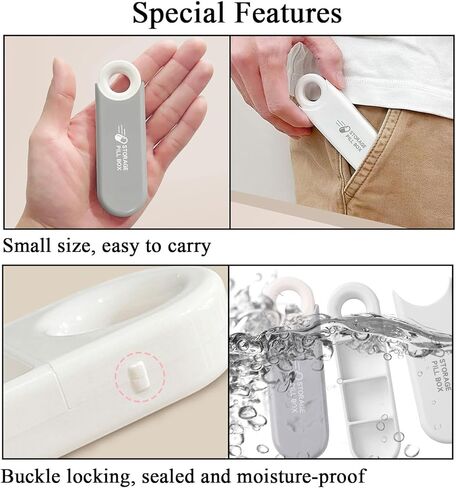 Cute Pill Organizer, Small Size Pill Case, Compact Portable Daily Medicine Box for Vitamins, Medications, Fish Oils, Supplements, Capsules, 3 Compartment Perfect for Pocket Purse Bag, Orange in Kuwait