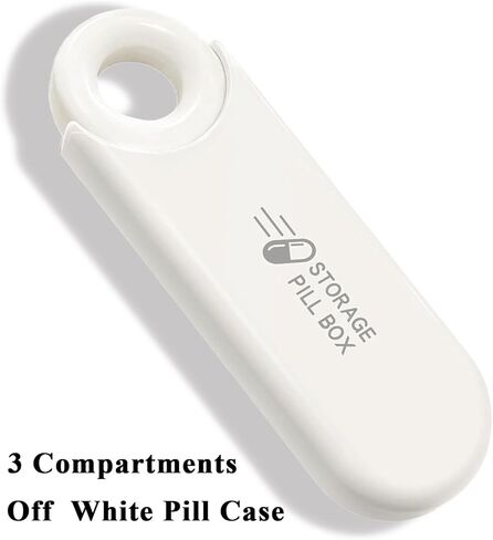 Cute Pill Organizer, Small Size Pill Case, Compact Portable Daily Medicine Box for Vitamins, Medications, Fish Oils, Supplements, Capsules, 3 Compartment Perfect for Pocket Purse Bag, Orange in Kuwait