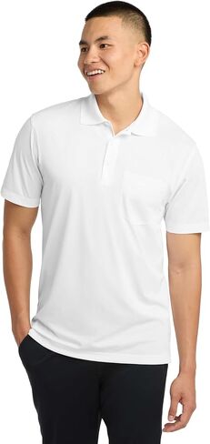 Sport-Tek للجنسين Micropique Sport-Wick Pocket Polic | قميص قصير الأكمام للرجال والنساء in Saudi Arabia