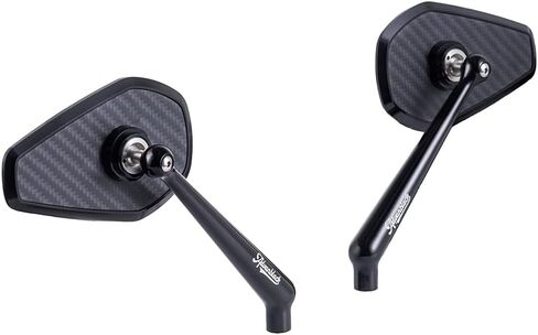 Advanblack Axion Performance Style Rear View Mirrors Universal Fit for Harley Touring Street Glide Road Glide Sportster Dyna Softail V-Rod Indian Motorcycles (Black) in Saudi Arabia