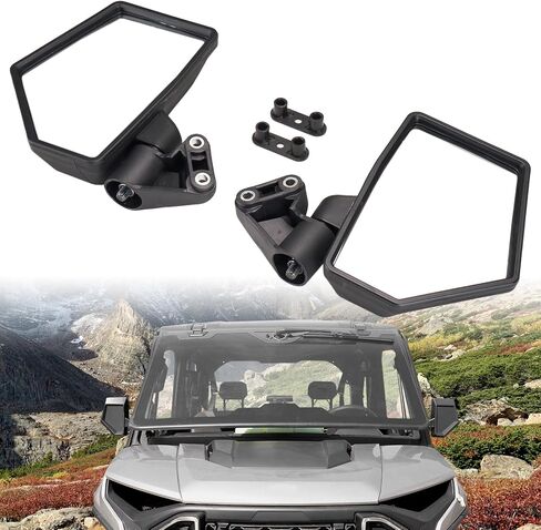 HAKA TOUGH Side Door-Mounted Mirrors for Polaris Ranger XD 1500 Accessories 2024, Folding Side Rearview Mirrors for Ranger Crew XD 1500 Accessories 2024, Replace #2889862, 2PCS in Saudi Arabia