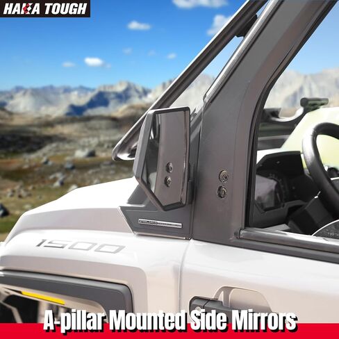 HAKA TOUGH Side Door-Mounted Mirrors for Polaris Ranger XD 1500 Accessories 2024, Folding Side Rearview Mirrors for Ranger Crew XD 1500 Accessories 2024, Replace #2889862, 2PCS in Saudi Arabia