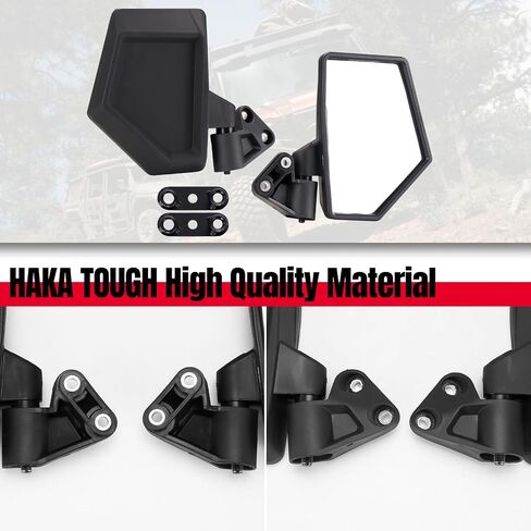 HAKA TOUGH Side Door-Mounted Mirrors for Polaris Ranger XD 1500 Accessories 2024, Folding Side Rearview Mirrors for Ranger Crew XD 1500 Accessories 2024, Replace #2889862, 2PCS in Saudi Arabia