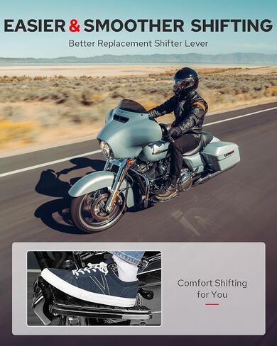 Benlari Heel Toe Gear Shifter Lever Pegs, CNC Shift Lever Peg Fit for Harley Touring Electra Glide Street Road Glide Road King 1988-later, FL Softail 1986-later, Tri Glide Trikes 2008-later, Black in Saudi Arabia