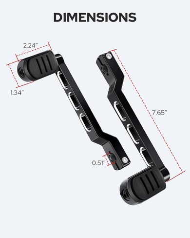 Benlari Heel Toe Gear Shifter Lever Pegs, CNC Shift Lever Peg Fit for Harley Touring Electra Glide Street Road Glide Road King 1988-later, FL Softail 1986-later, Tri Glide Trikes 2008-later, Black in Saudi Arabia