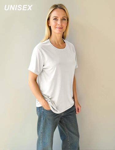Shoulder Recovery Shirts Unisex-Post Shoulder of Short Sleeves with Hidden Snap Buttons on Sides in Saudi Arabia
