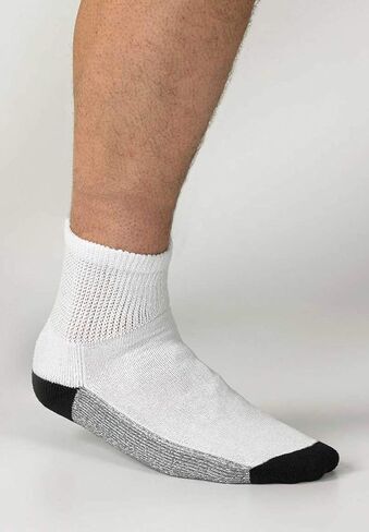 KingSize Men's 1/4 Length Cushioned Crew Socks 3-Pack in Saudi Arabia