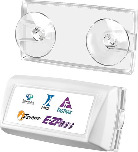 JUSTTOP EZ Pass Holder with Powerful Suction Cups for Windshield,Secure Your Toll Pass with Our EZ Pass Holder for Windshield,Only Fits EZ Pass Mini/Ipass,Clear,1 Pack in Saudi Arabia