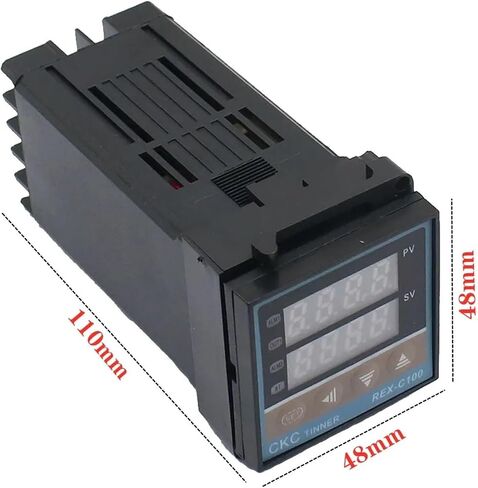 وحدة التحكم في درجة حرارة PID الرقمية REX-C100 من 0 إلى 999 درجة 240V ترموستات REX-C100 مع إخراج حالة التتابع/الصلبة (إخراج الترحيل) in Saudi Arabia
