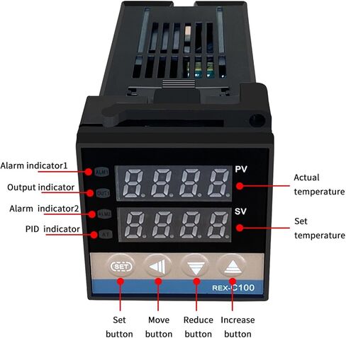 K Type Digital Temperature Controller REX-C100 Thermostat Relay Output PID dismantling Mobile Phone Screen Thermostat in Saudi Arabia