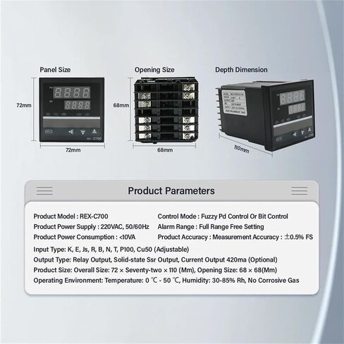 PID وحدة تحكم درجة الحرارة الرقمية REX-C700 C 700 ترحيل الإدخال العالمي مخرجات SSR لترموستات آلة التعبئة التلقائية (إخراج التتابع) in Saudi Arabia