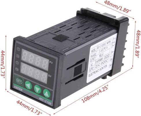 REX-C100 Digital LED PID TERPERTY THERTERTAT KIT AC 110V-240V K TYPE TYPE TYPE in Saudi Arabia