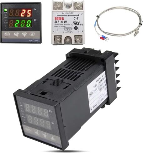 REX-C100 110V إلى 240 فولت 0 إلى 1300 درجة حرارة التحقيق أجهزة تحكم درجة حرارة PID الرقمية مع مستشعر مسبار نوع K (0-1300) in Saudi Arabia