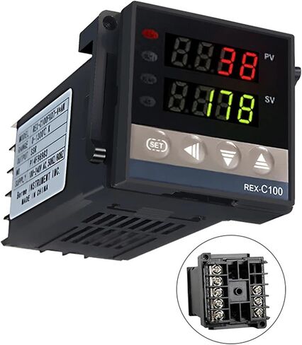 REX-C100 110V إلى 240 فولت 0 إلى 1300 درجة حرارة التحقيق أجهزة تحكم درجة حرارة PID الرقمية مع مستشعر مسبار نوع K (0-1300) in Saudi Arabia