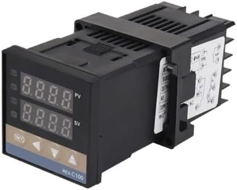 REX-C100 Digital PID TERPATION CONTROLLER THERMOSTAT + SSR 40DA/RELAY OUTPUT + K THERMOCOUPLE 1M Probe + DIST (SET 2) in Saudi Arabia