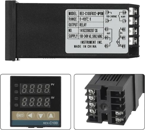 دليل تعليمات وحدة التحكم في العرض الأذكياء REX-C100 M*DN TEMPTY TRIMENT THERMOSTAT 0-400 ℃ 48*48*86MM in Saudi Arabia