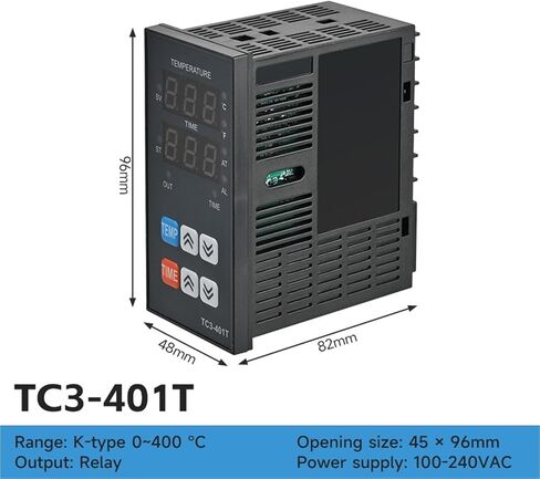 TC3-401T PID TEMPERTY TIMER TIMER TIMETERMENTER ANDECTION ANTEMRINCE RELAY K-TYPE 400 ℃ AC100 ~ 220V الجرس المنبه (TC3-701T) in Saudi Arabia