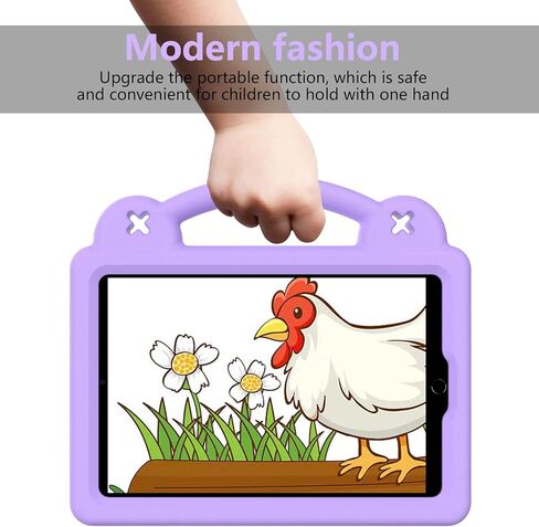 حافظة تابلت لهاتف هواوي ميديا ​​باد T5 10.1/لينوفو تاب M10/لينوفو تاب P10، حافظة واقية عالمية خفيفة الوزن مضادة للصدمات مع حزام كتف ومقبض حامل - أرجواني فاتح in Kuwait