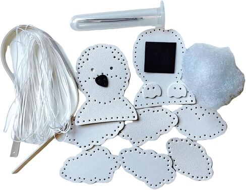 جلود تيدي القلطي القلطي كيس سحر محفظة سحر اللطيف مفاتيح مجموعة كوكب الحرف DIY للنساء حقائب اليد ، الحرف اليدوية DIY للأكياس وسلسلة المفاتيح (دب دب) in Kuwait