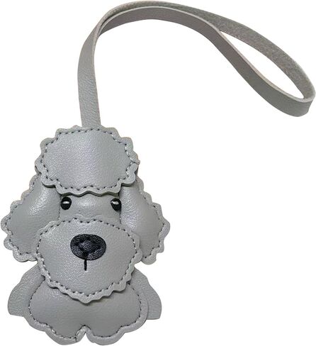 Dog Bag Charm, Fashion Teddy Dog ​​Head Charm for Purse Handbags Bag Accessories PU Key Charms in Saudi Arabia