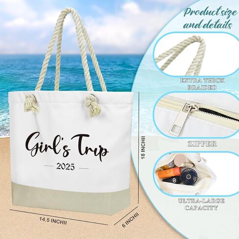 Fokongna Tote Bag For Women, Beach Bag Best Friend Travel Birthday Gifts, Travel Parties Vacation Shopping Essentials in Saudi Arabia