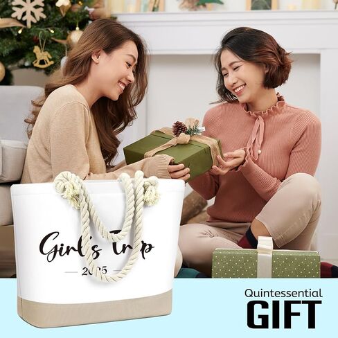 Fokongna Tote Bag For Women, Beach Bag Best Friend Travel Birthday Gifts, Travel Parties Vacation Shopping Essentials in Saudi Arabia
